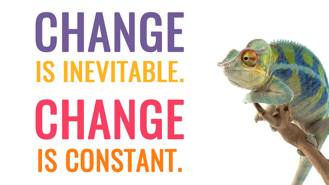 Change is inevitable, change is constant