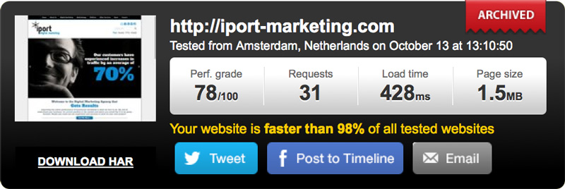 Big Red Site Speed Test