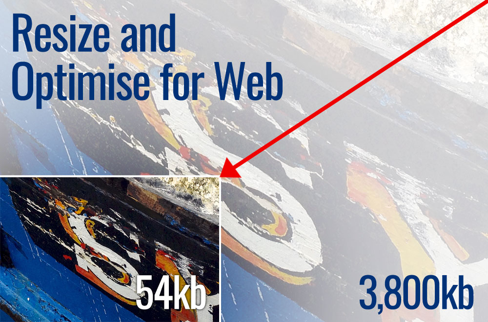 resizing and optimising images for web use
