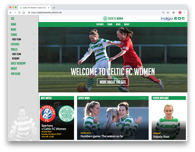 Celtic FC Launch New Website with Big Red